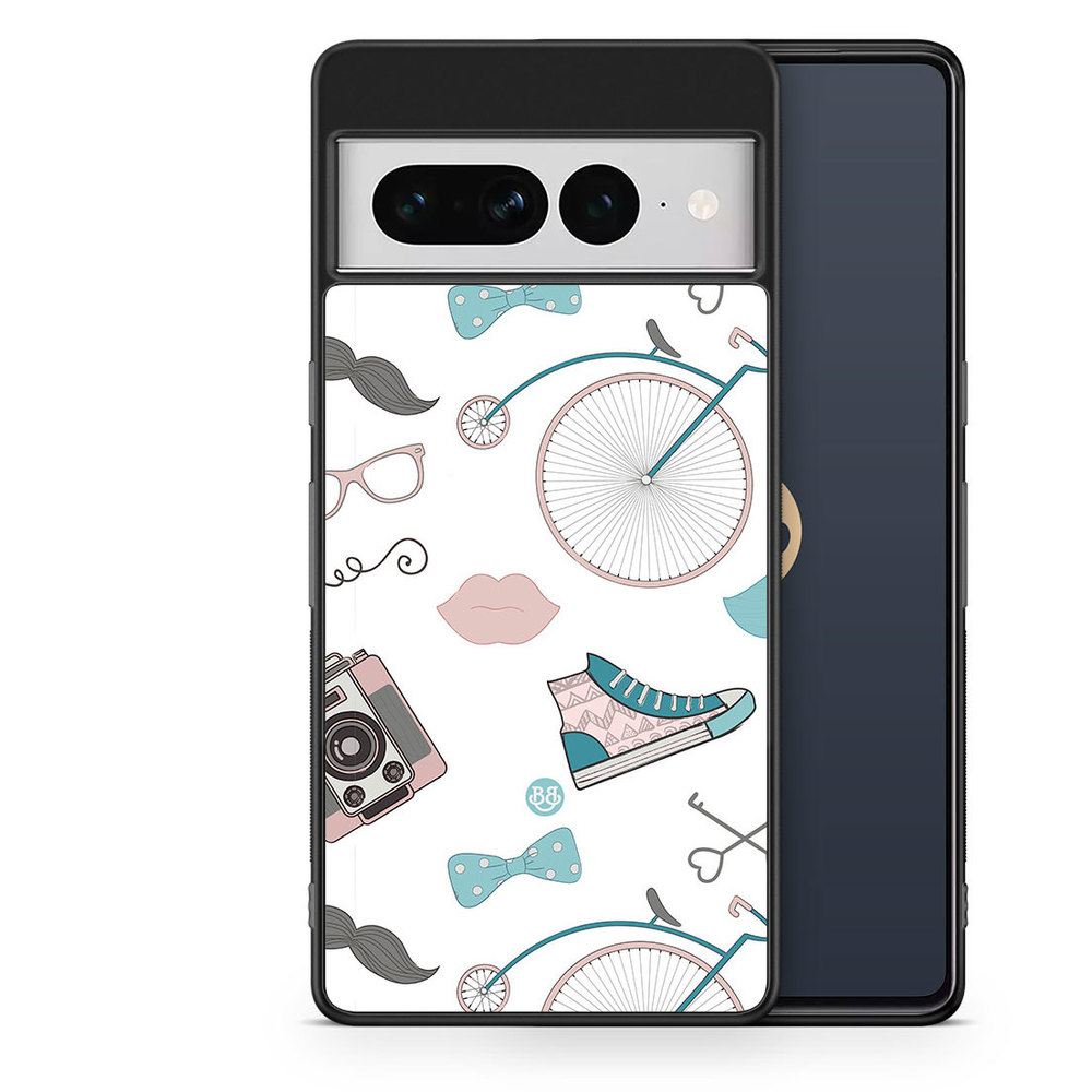 Google Pixel 7 Pro Case - Hipster Pattern