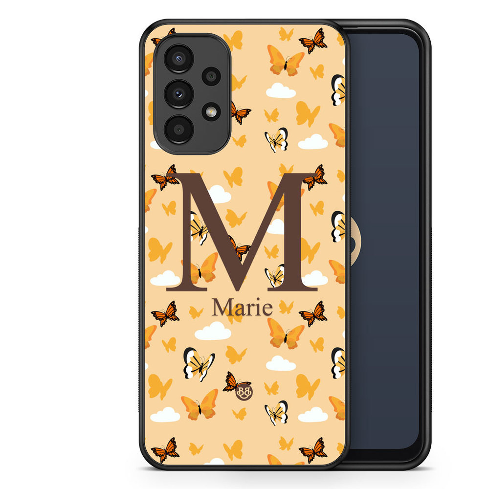 Samsung Galaxy A13 Custom Case - AWAKEN - Orange Butterfly