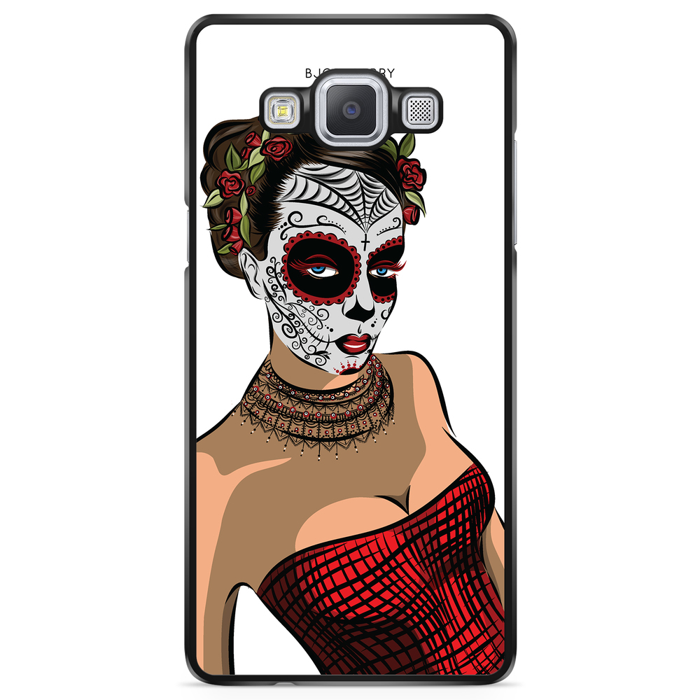 Samsung Galaxy A5 (2015) Case - Skull Mask Flowers