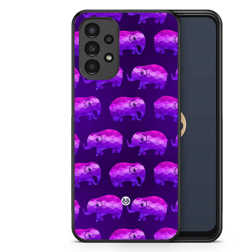 Samsung Galaxy A13 Case - Purple Elephants