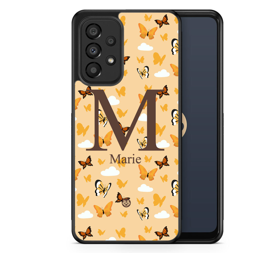 Samsung Galaxy A33 5G Custom Case - AWAKEN - Orange Butterfly