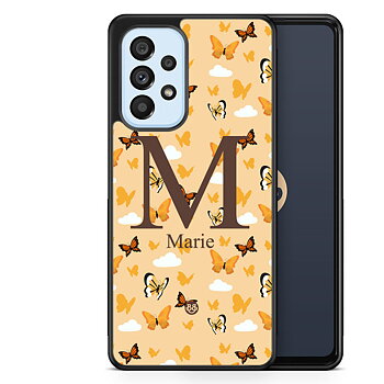 Samsung Galaxy A53 5G Custom Case - AWAKEN - Orange Butterfly