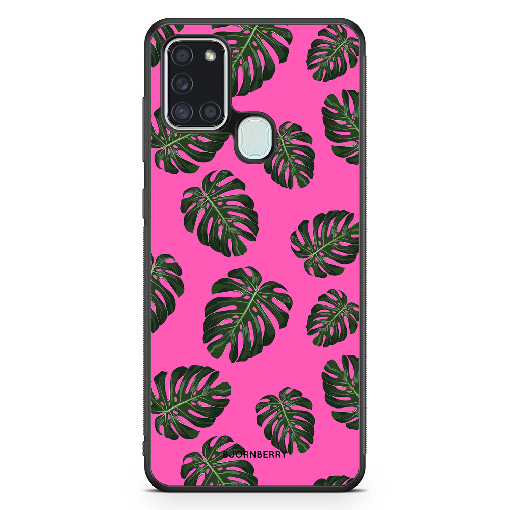 Samsung Galaxy A21s Case - Monstera Pink