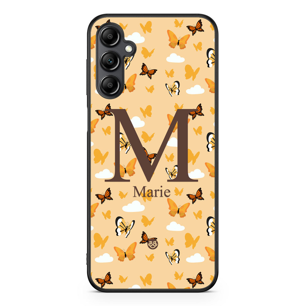 Samsung Galaxy A14 4G/5G Custom Skal - AWAKEN - Orange Butterfly