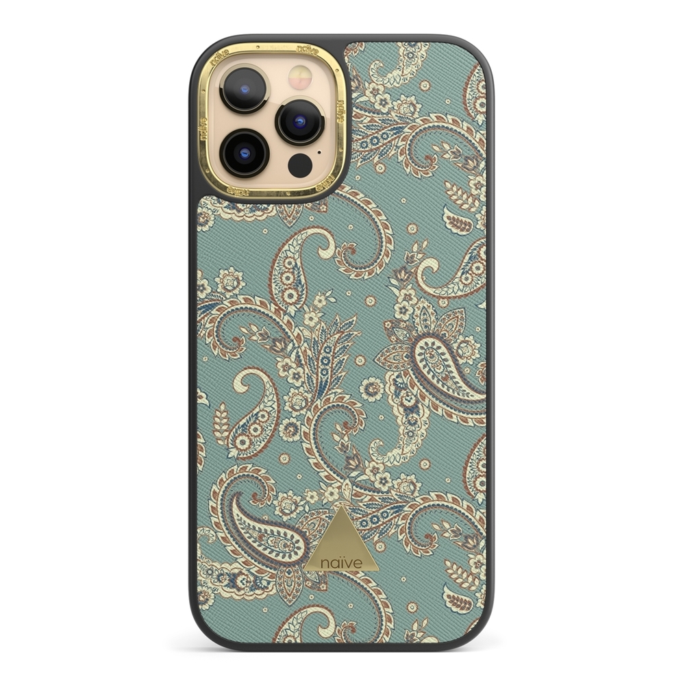 Naive iPhone 12 Pro Max Case - Paisley Green