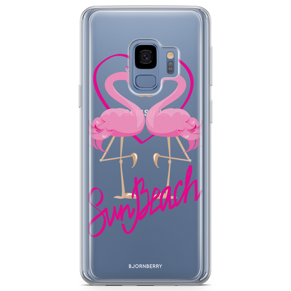 Samsung Galaxy S9 Fashion Skal - Sun Beach Flamingo