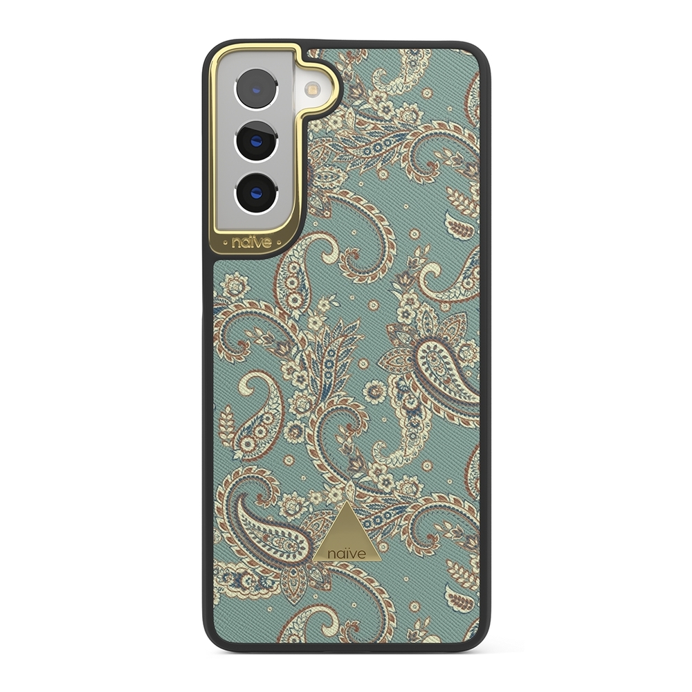 Naive Samsung Galaxy S21 Case - Paisley Green
