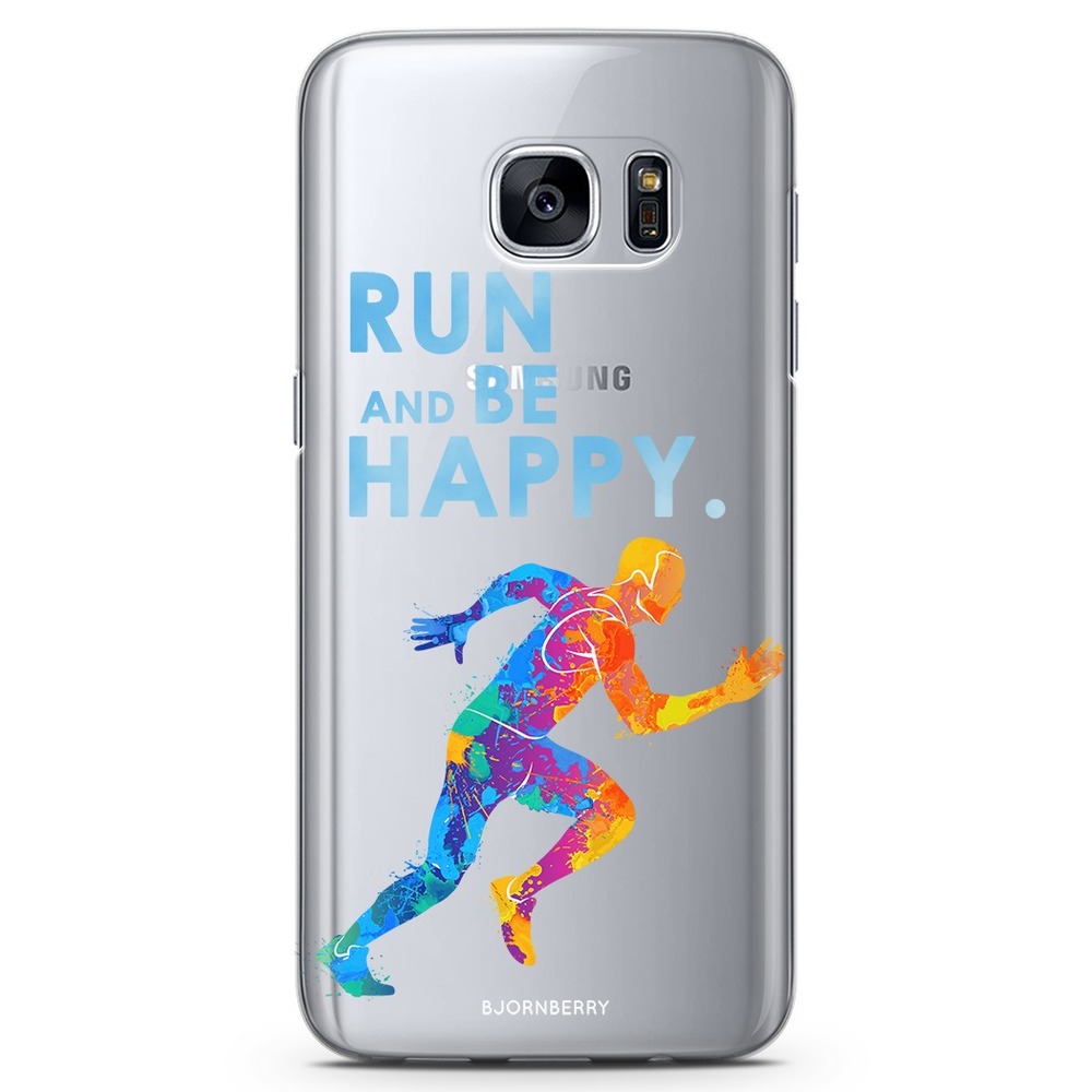 Samsung Galaxy S7 TPU Case - Run And Be Happy