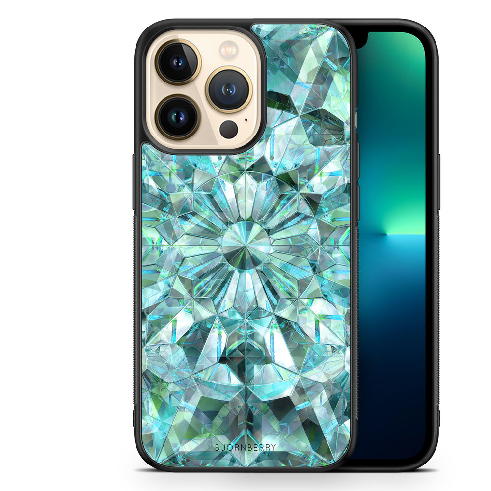 iPhone 13 Pro Case - Green Crystals