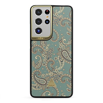 Naive Samsung Galaxy S21 Ultra Skal - Paisley Green