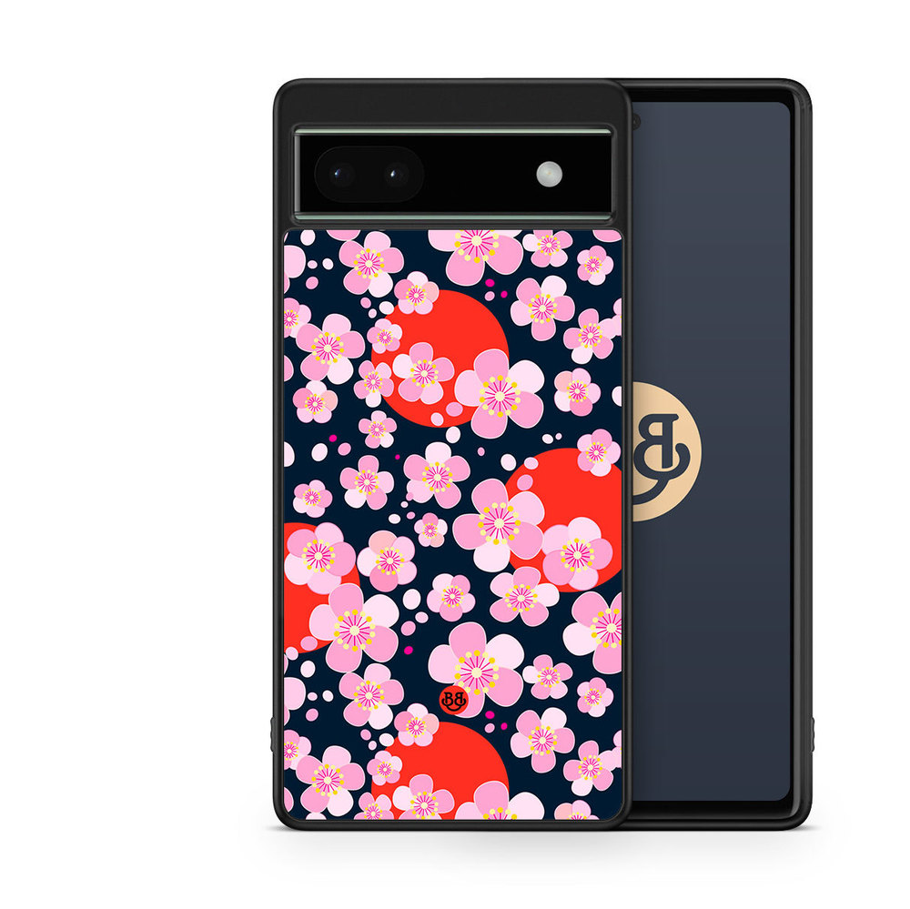 Google Pixel 6a Case - Japanese Flowers