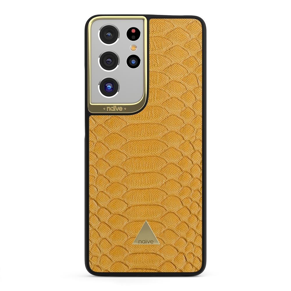 Naive Samsung Galaxy S21 Ultra Case - Yellow Snake