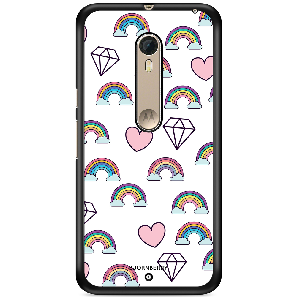 Moto X Style Case - Rainbows & Diamonds