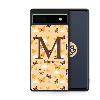 Google Pixel 6a Custom Skal - AWAKEN - Orange Butterfly