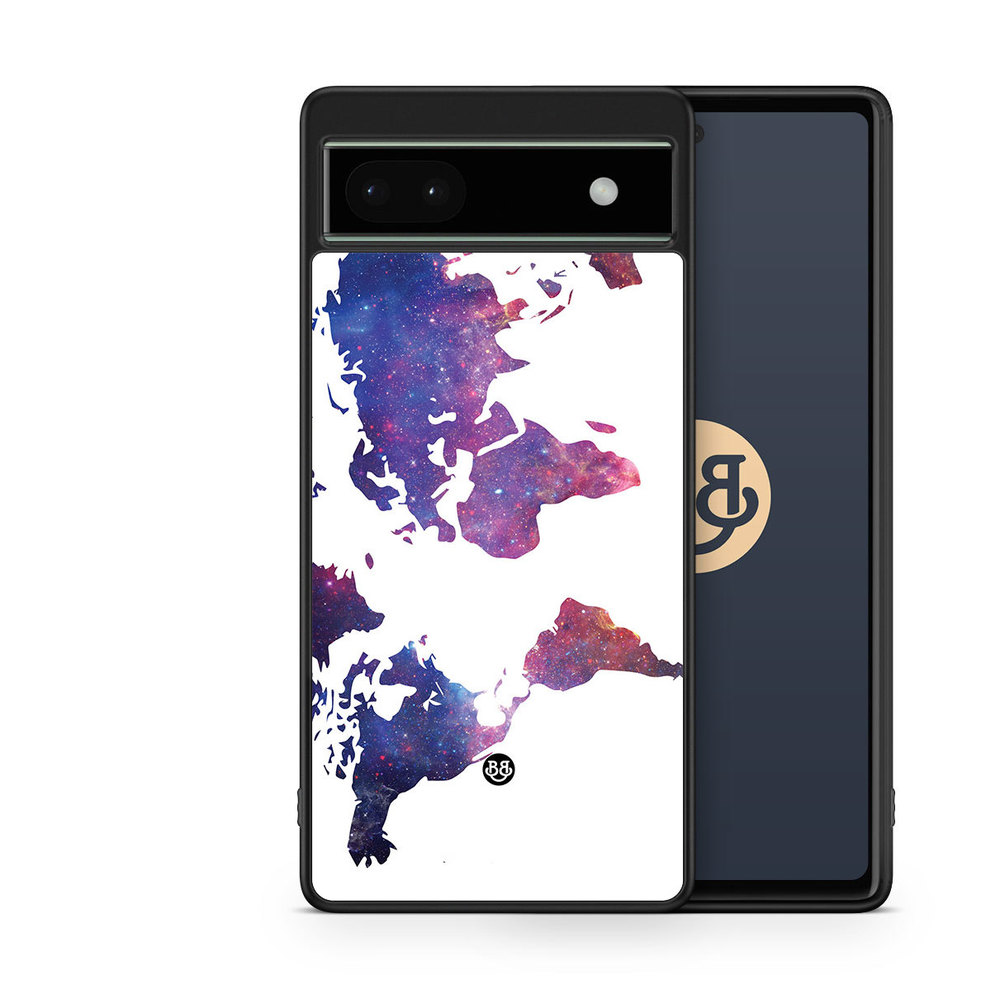 Google Pixel 6a Case - World Map Space