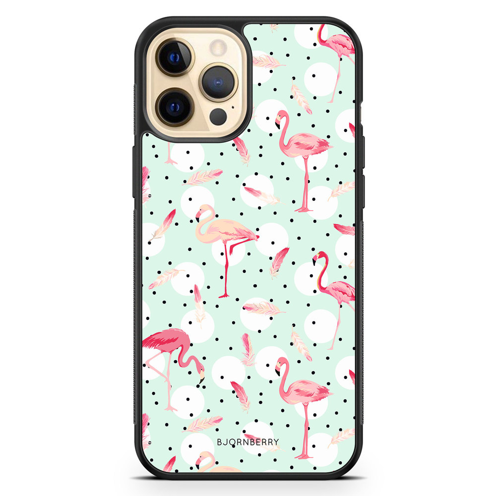 iPhone 12 Pro Max Case - Flamingos
