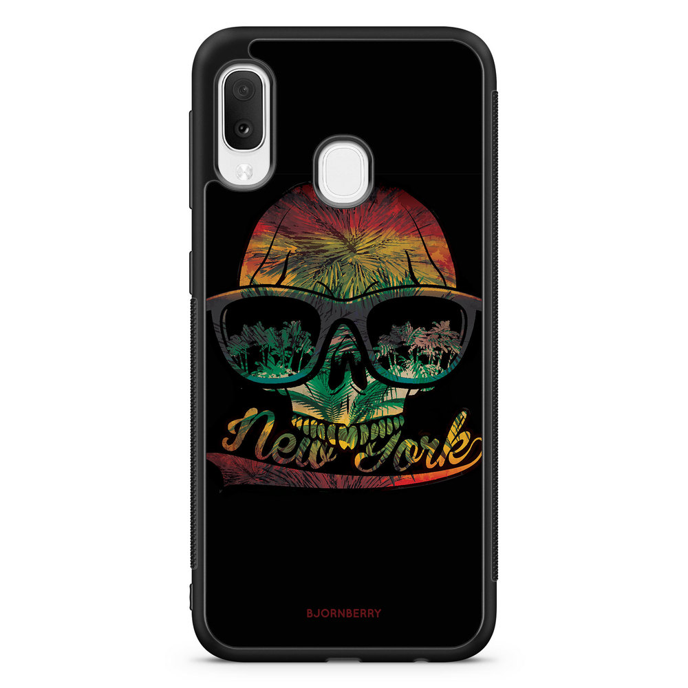 Samsung Galaxy A20e Case - New York Skull