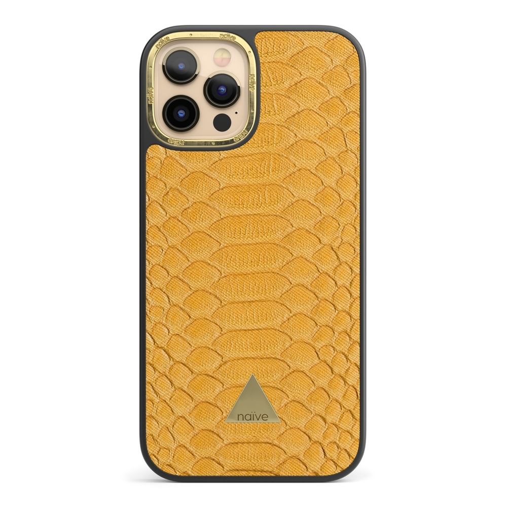 Naive iPhone 12 Pro Max Case - Yellow Snake