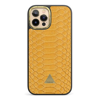 Naive iPhone 12 Pro Case - Yellow Snake