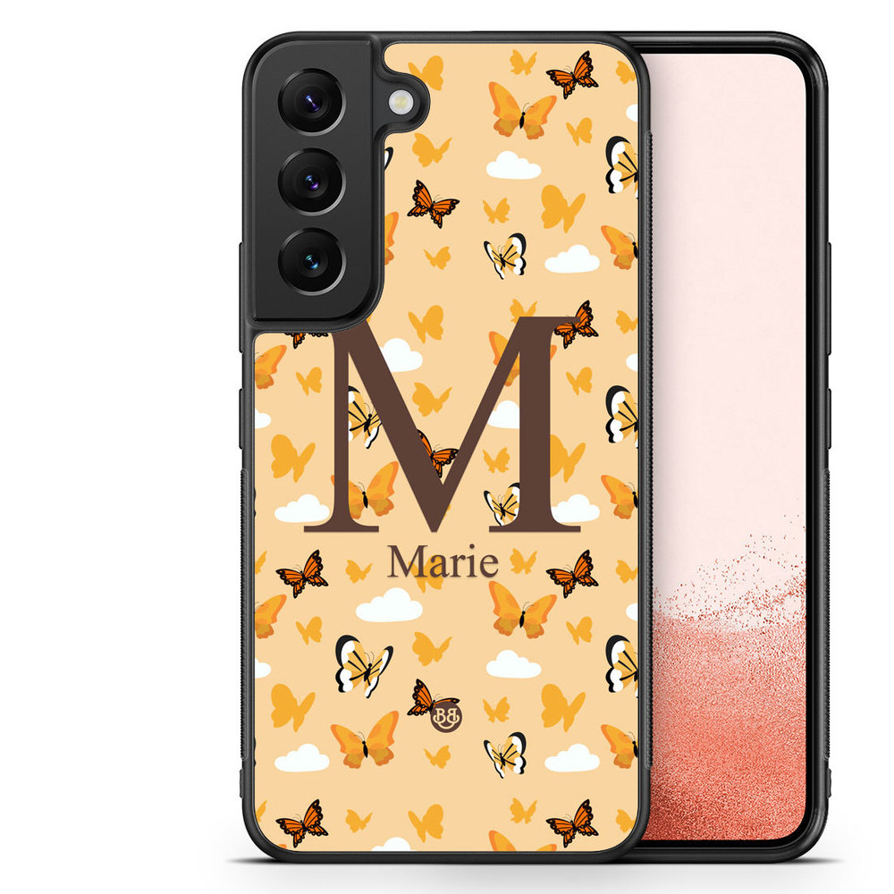 Samsung Galaxy S22 Plus 5G Custom Case - AWAKEN - Orange Butterfly