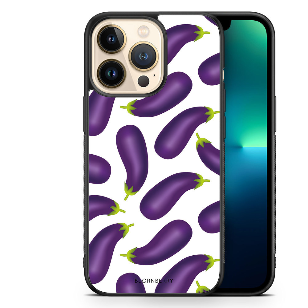 iPhone 13 Pro Case - Eggplant Pattern