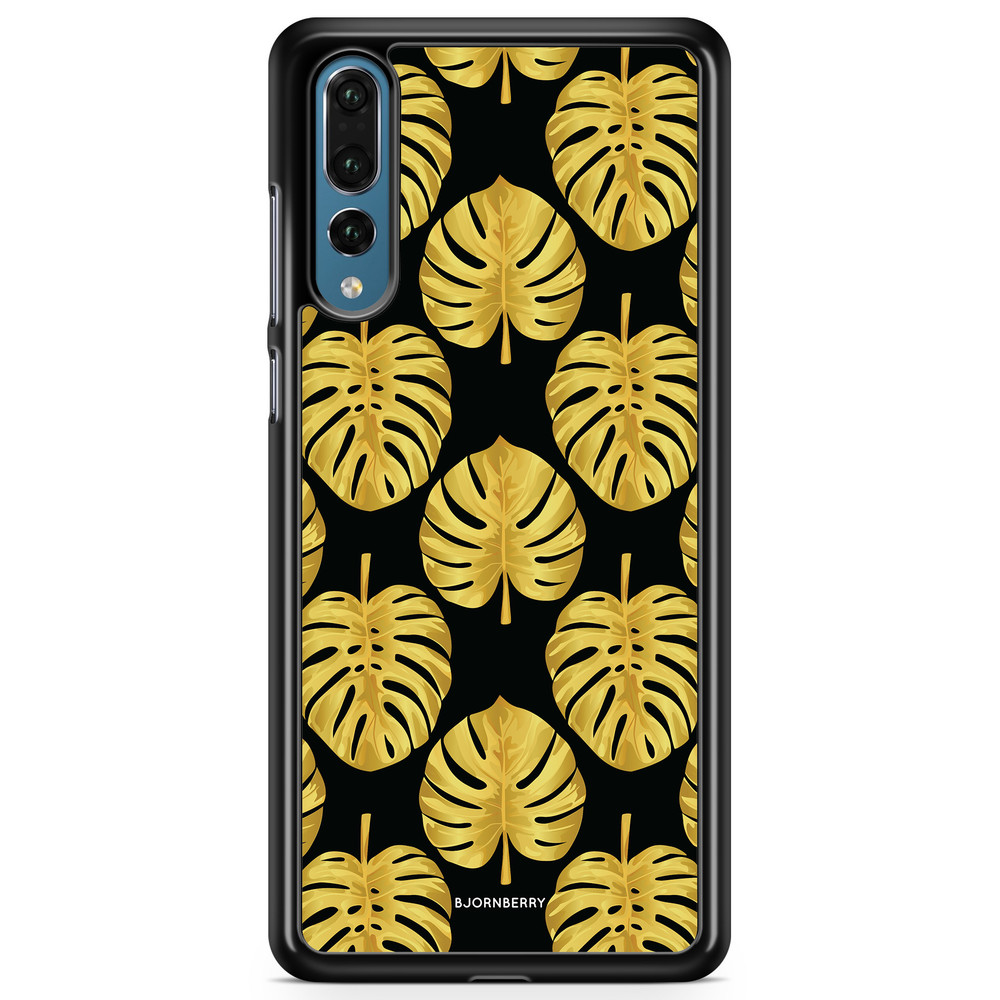 Huawei P20 Pro Case - Gold Monstera