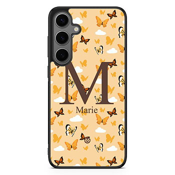 Samsung Galaxy S24 Plus Custom Skal - AWAKEN - Orange Butterfly