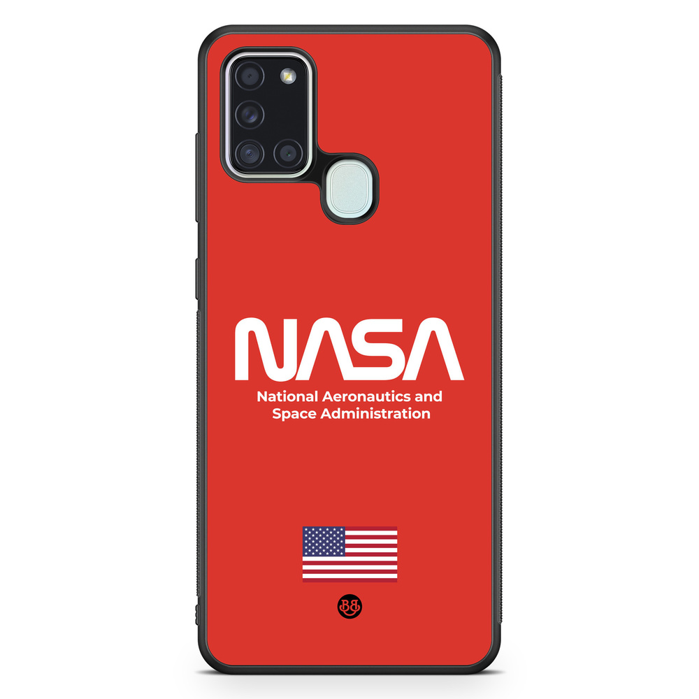Samsung Galaxy A21s Case - NASA Worm Red