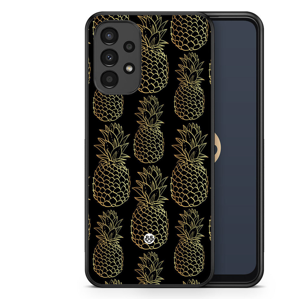 Samsung Galaxy A13 Case - Gold Pineapples