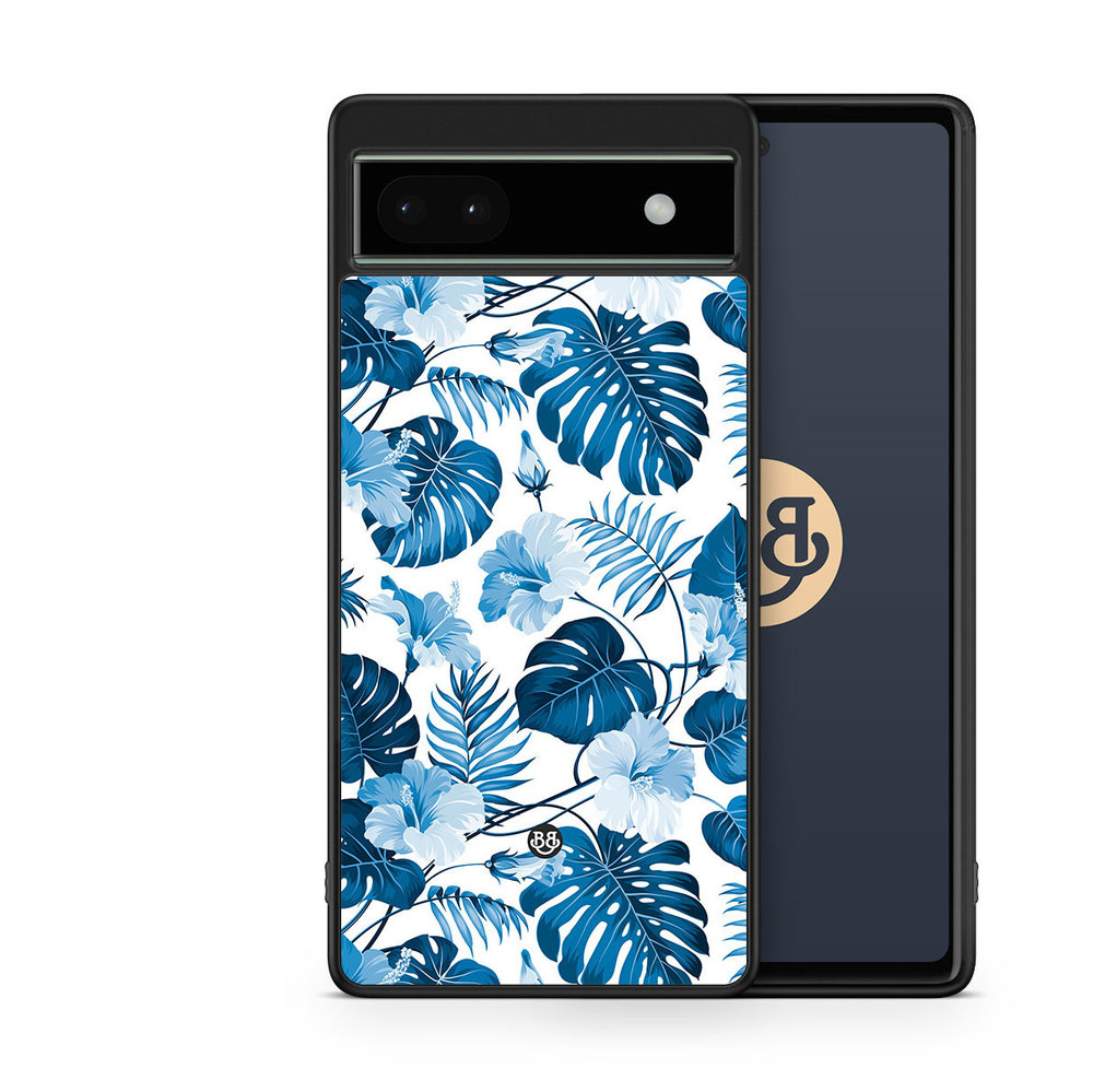 Google Pixel 6a Case - Blue Flowers