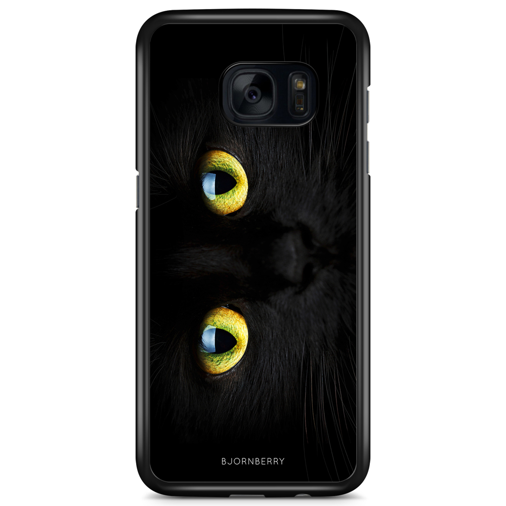 Samsung Galaxy S7 Case - Black Cat Close Up