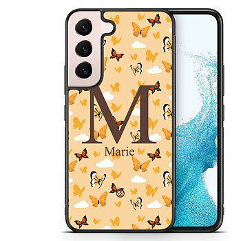 Samsung Galaxy S23 5G Custom Case - AWAKEN - Orange Butterfly