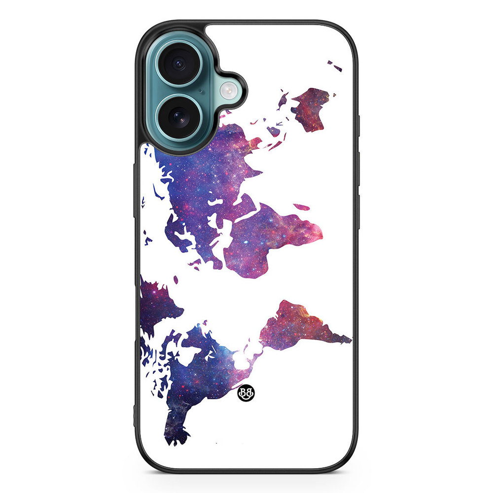 iPhone 16 Case - World Map Space