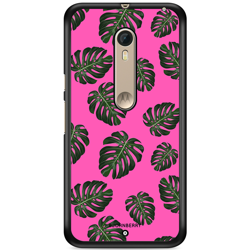 Moto X Style Case - Monstera Pink
