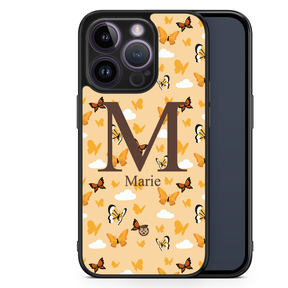 iPhone 14 Pro Custom Case - AWAKEN - Orange Butterfly