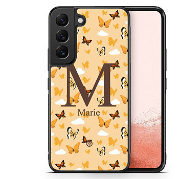 Samsung Galaxy S23 Plus 5G Custom Case - AWAKEN - Orange Butterfly
