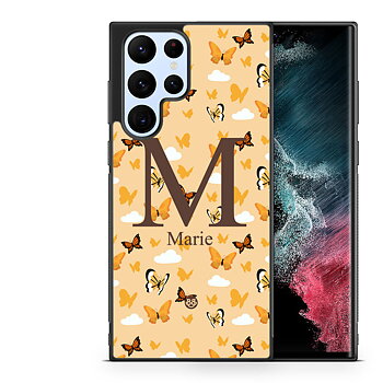 Samsung Galaxy S23 Ultra 5G Custom Case - AWAKEN - Orange Butterfly