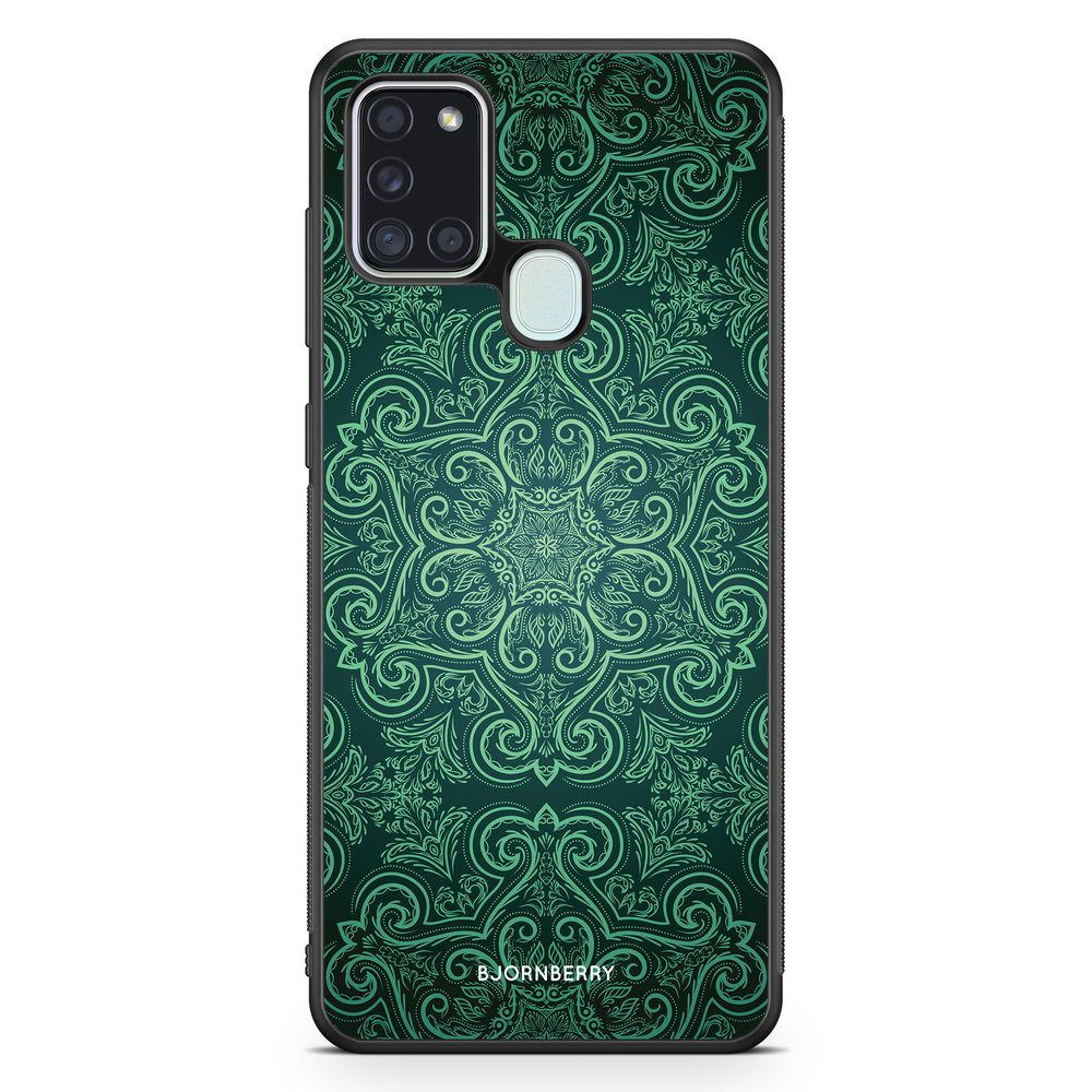 Samsung Galaxy A21s Case - Green Retro Pattern