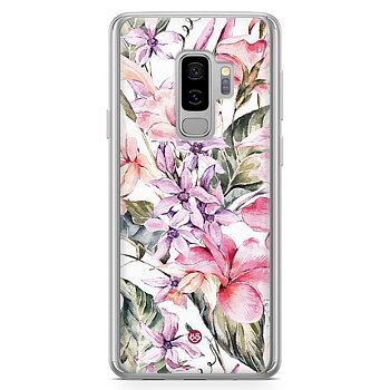 Samsung Galaxy S9 Plus Fashion Skal - Vattenfärg Blommor