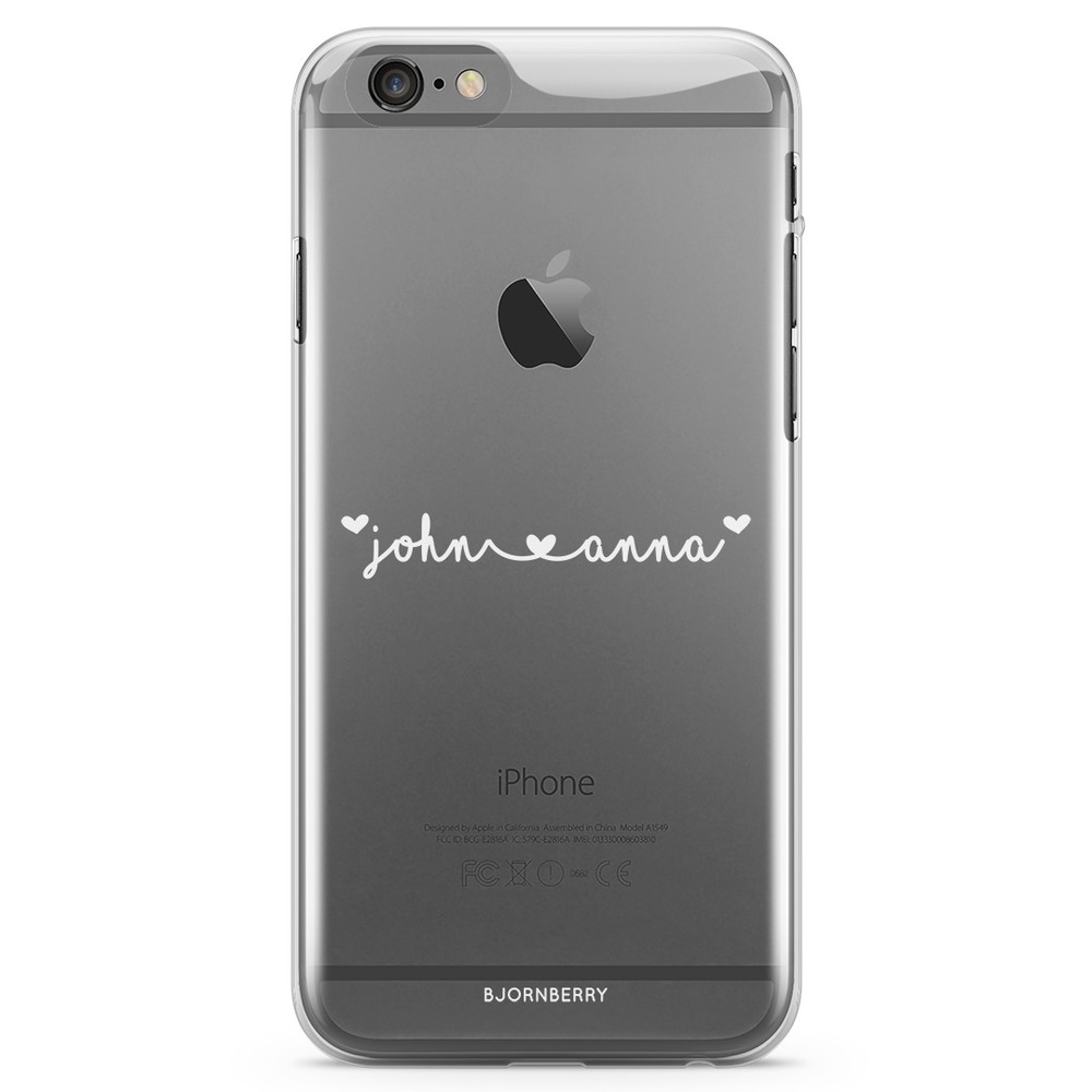 iPhone 6 Plus/6s Plus TPU Case Custom - Name ❤ Name White