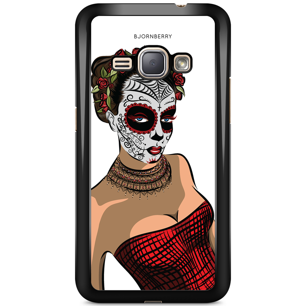 Samsung Galaxy J1 (2016) Case - Skull Mask Flowers