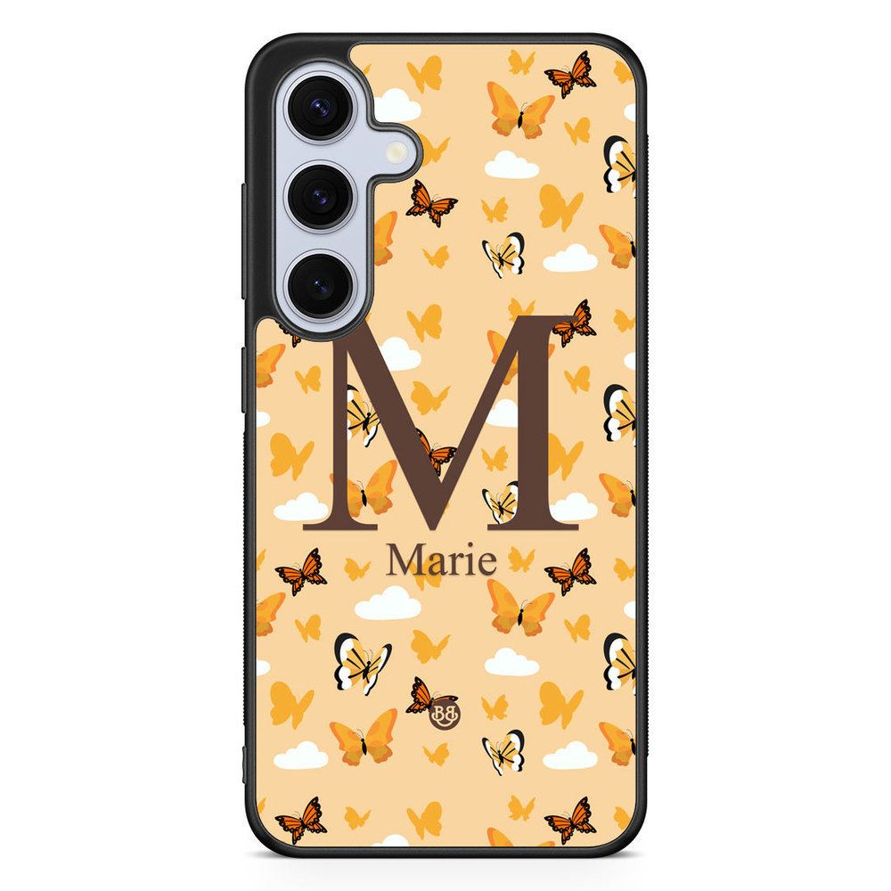 Samsung Galaxy S24 FE Custom Skal - AWAKEN - Orange Butterfly