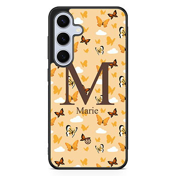 Samsung Galaxy S24 FE Custom Skal - AWAKEN - Orange Butterfly