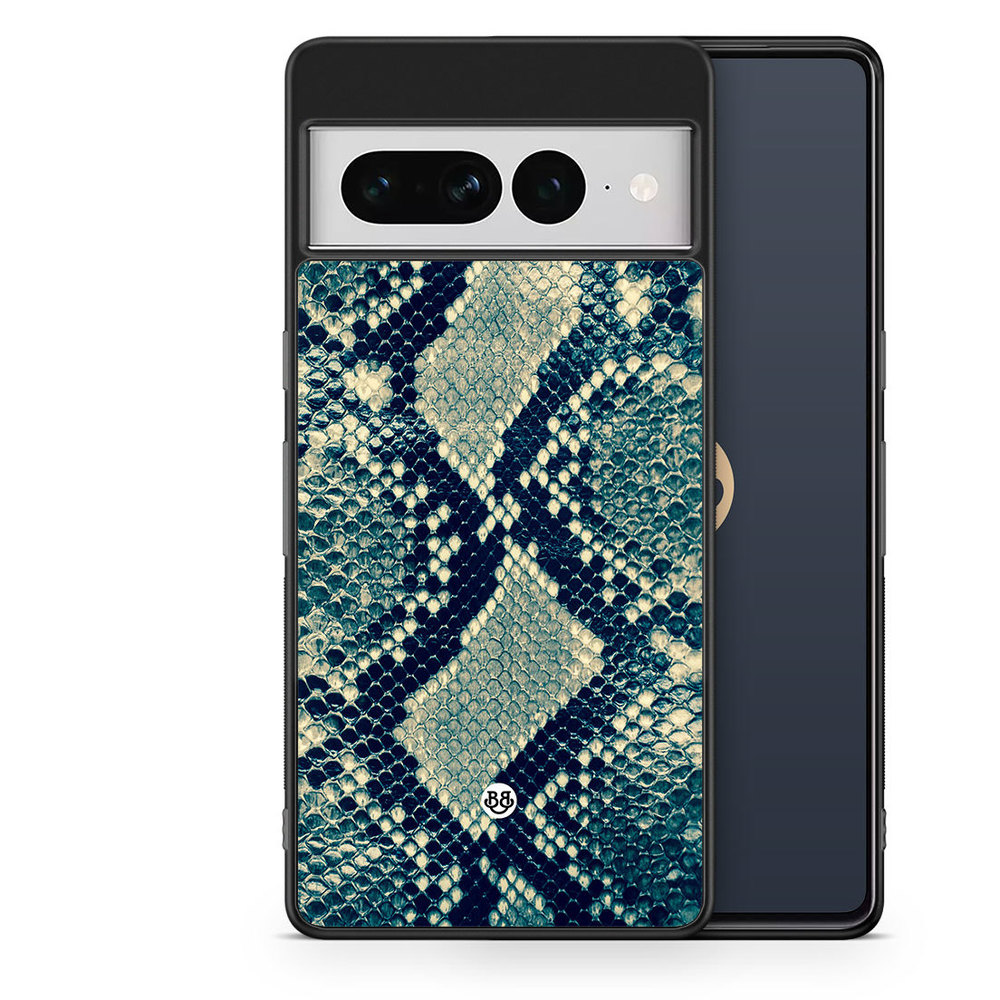 Google Pixel 7 Pro Case - Blue Snakeskin