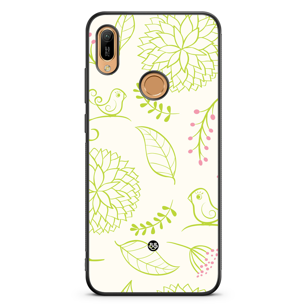 Huawei Y6 2019 Case - Green Floral