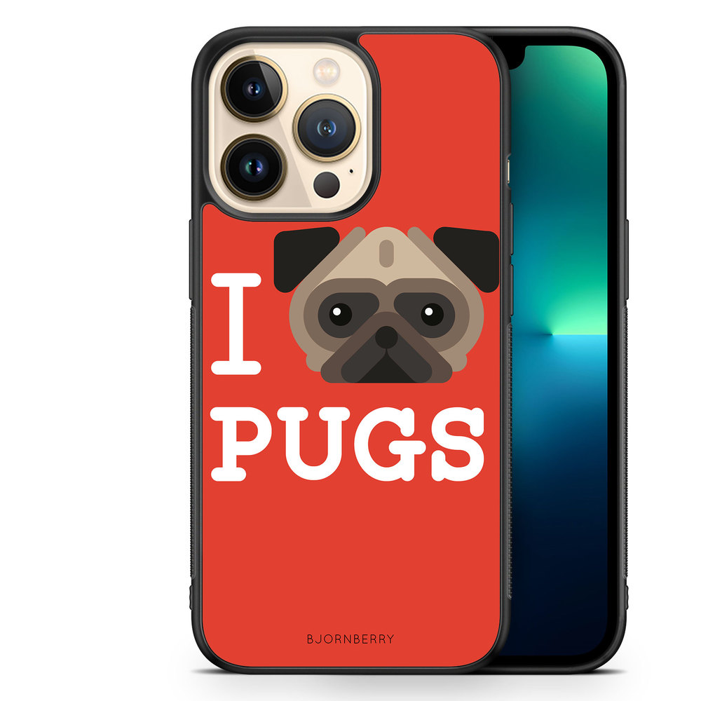 iPhone 13 Pro Case - I Love Pugs