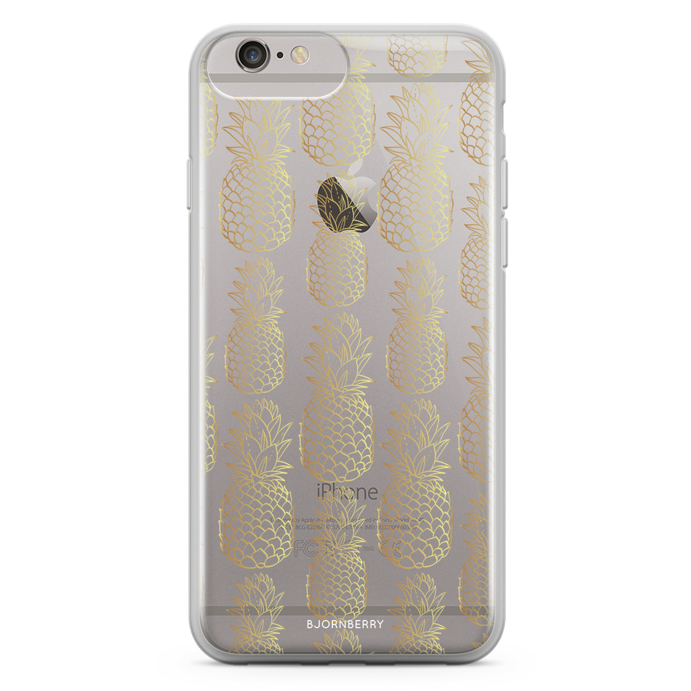 iPhone 6 Plus/6s Plus Fashion Case - Gold Pineapples
