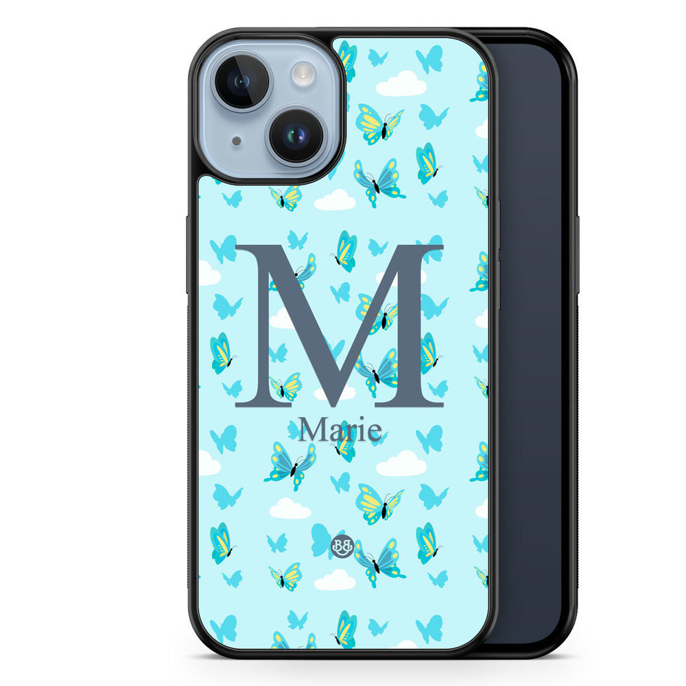 iPhone 14 Plus Custom Case - AWAKEN - Butterfly Blue
