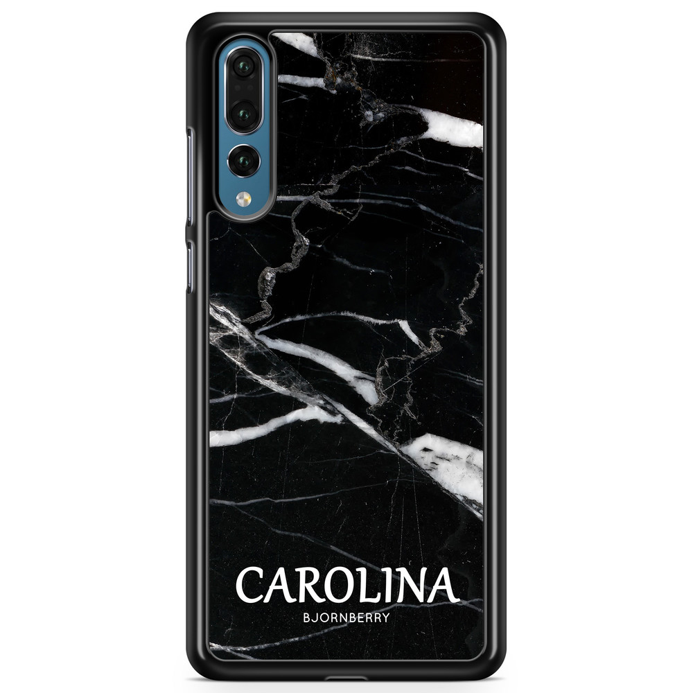 Huawei P20 Pro Custom Case - Black Marble Name