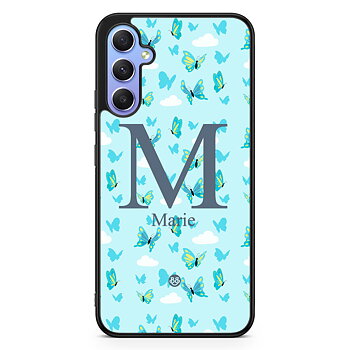 Samsung Galaxy A34 5G Custom Skal - AWAKEN - Butterfly Blue